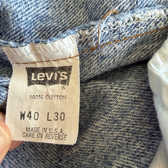 Vintage Levis 540 Mens Relaxed Fit Blue Jeans 40x30 Red Tab 100% Cotton USA 90s - Picture 9 of 12